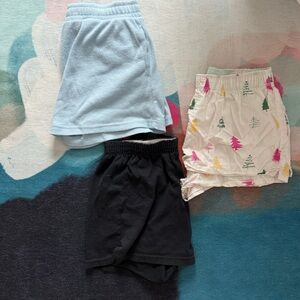 3 pack of pj shorts from various brands